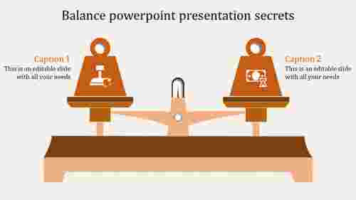 balance powerpoint presentation-orange